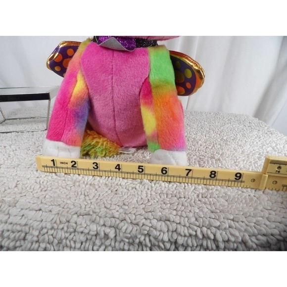 Fun Rise Multicolor Rainbow Butterfly Unicorn Kitty Felicity Huggable Plush Toy - Picture 8 of 9